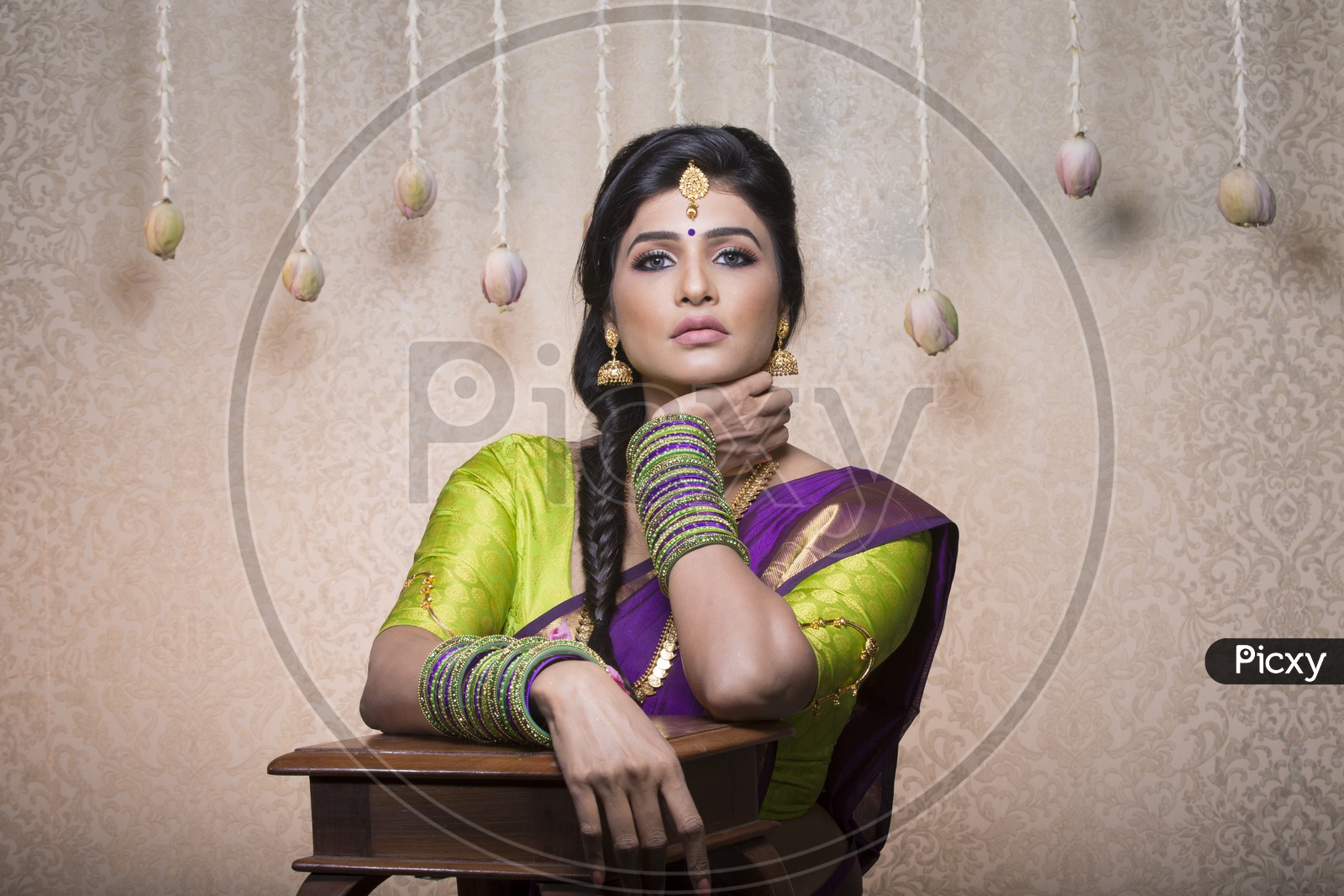 Indian Woman Traditional Clothes Posing Studio Concept Stock Photo by  ©Rawpixel 175440116