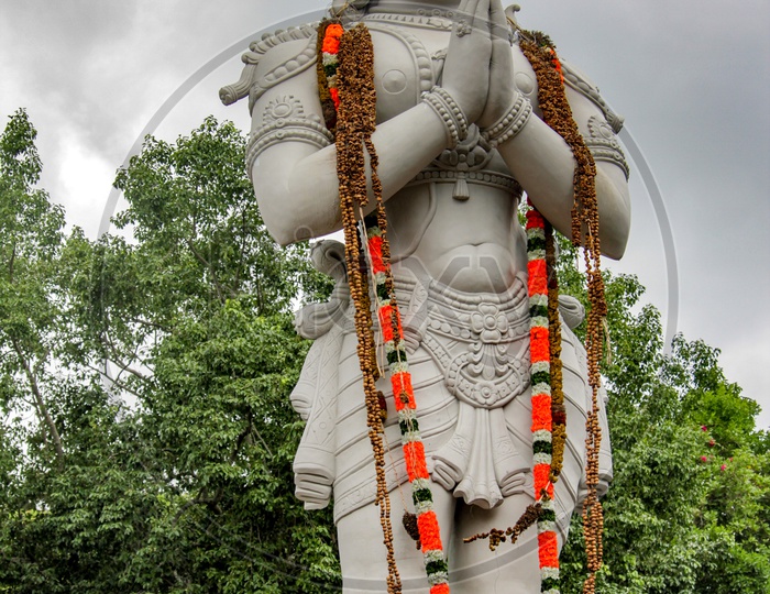 Hanuman idol on the Tirumala hills