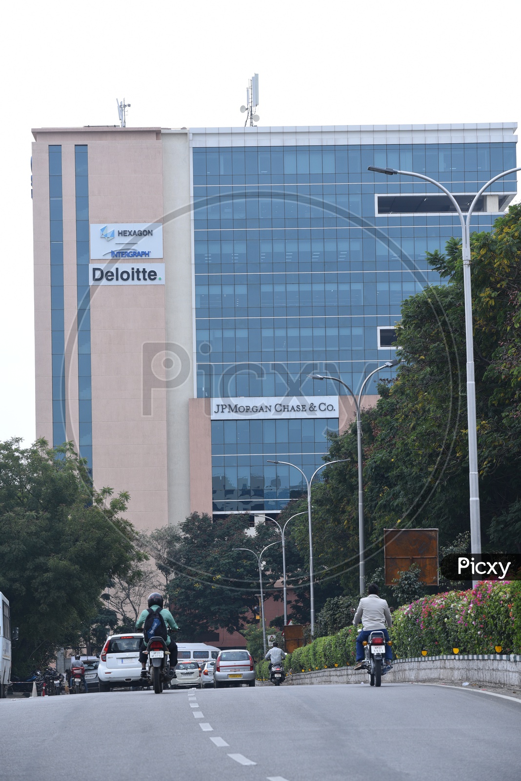 JPMorgan Chase & Co Sign Board and Building In Hyderabad