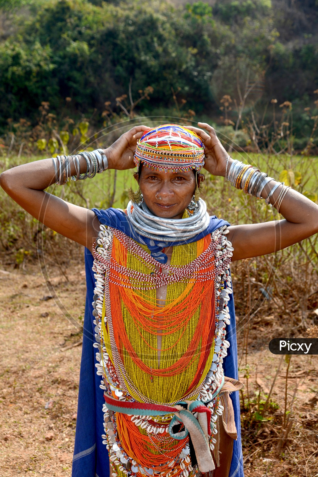 Portrait of Indian tribal Woman In Puri , Odisha