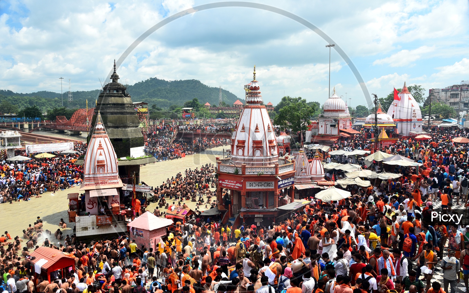 Indian Hindu Devotees in Haridwar