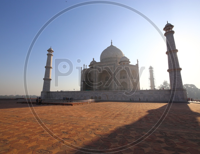 A Beautiful Composition Shot Of Taj Mahal