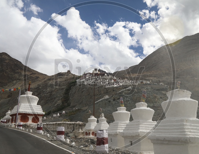 Diskit Monastery in Nubra Valley in Leh