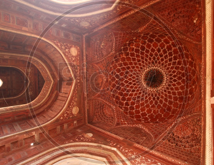 Interior Architectural Views of Taj Mahal Palace Representing The Islamic Architecture