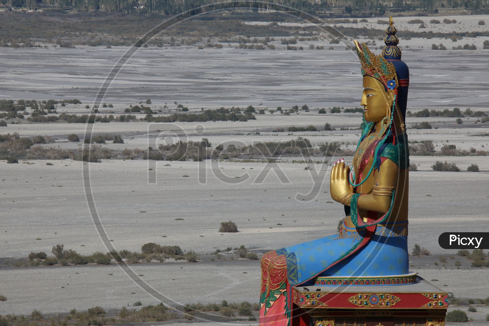 Statue Of Maitreya Buddha Near Diskit Monastery in Nubra Valley