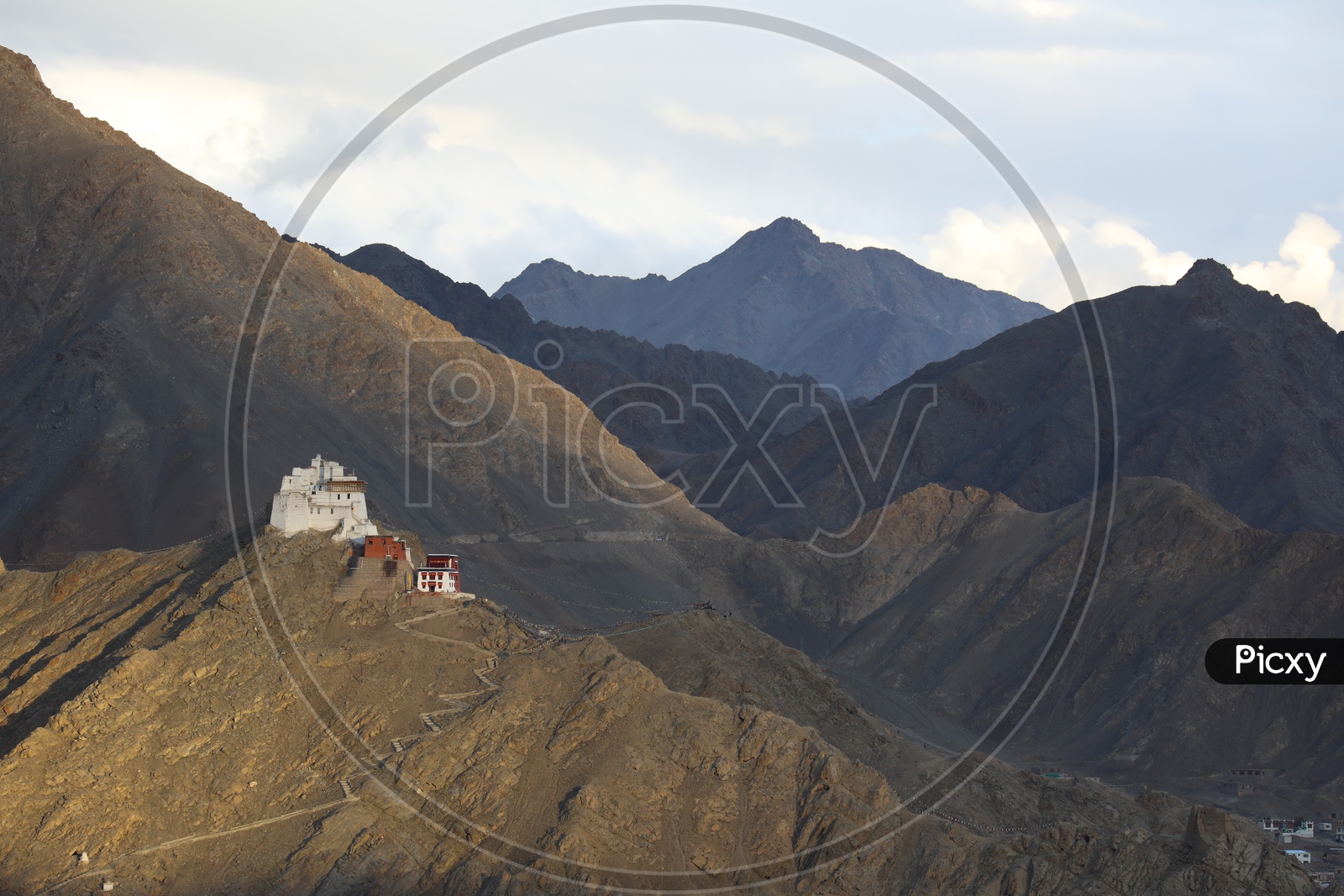 Buddhist Monastery on a Hill top In leh