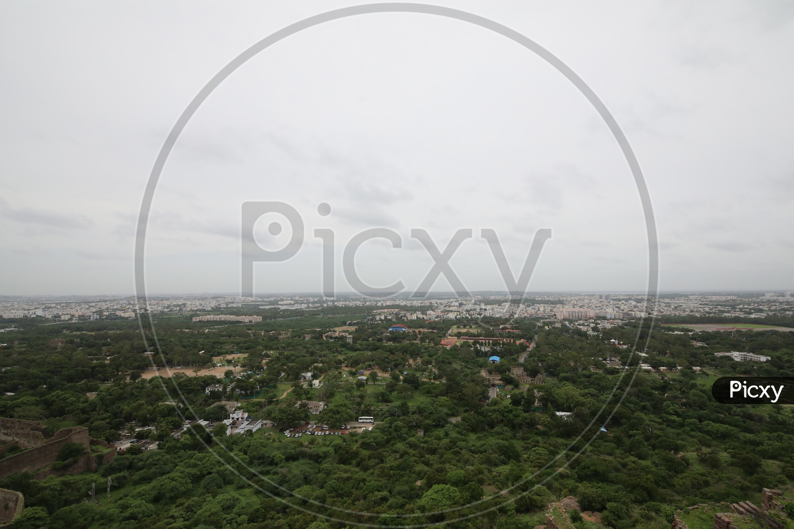 Landscape of City View from Golconda Fort