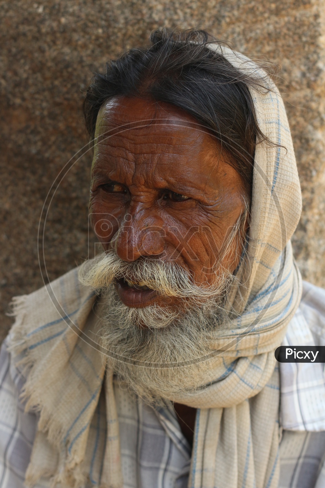 Portrait of an Old man in Hampi