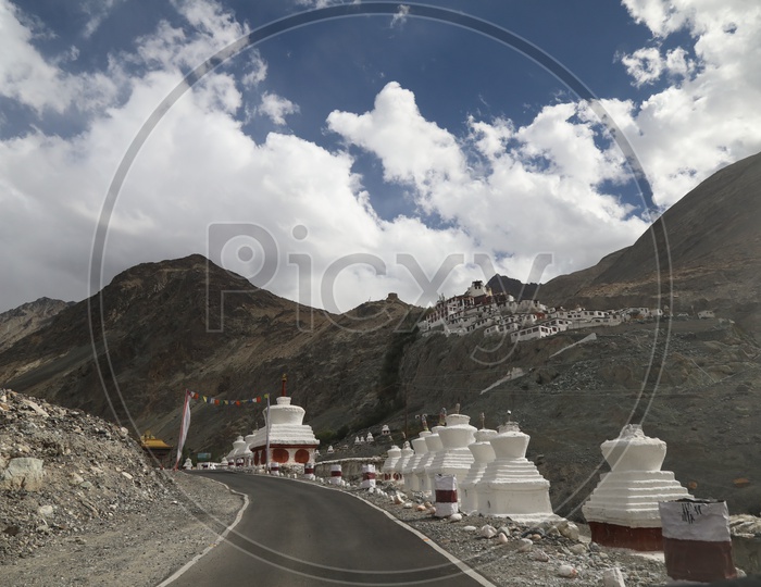 Diskit Monastery in Nubra Valley in Leh