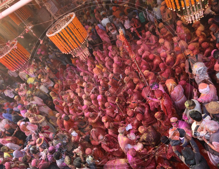 Holi celebrations in Barsana