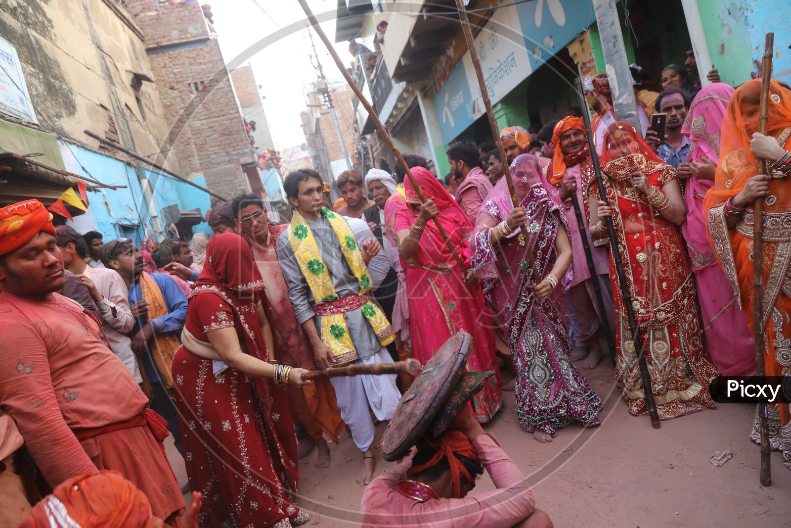 Holi celebrations in Barsana