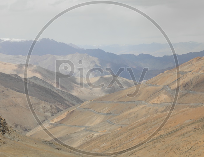 A Beautiful View Of River Valleys in Leh