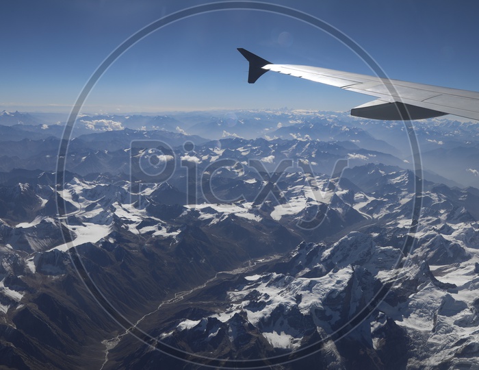 Beautiful Aerial Views Of Mountain Ranges From Flight Window