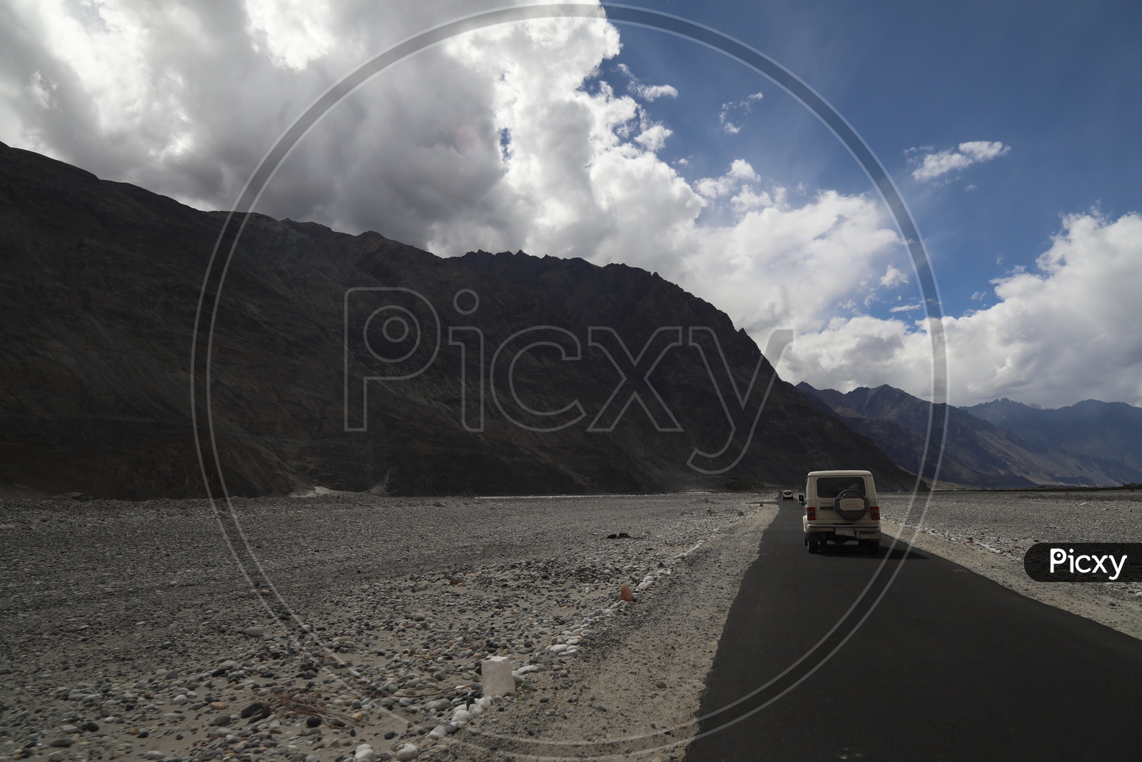 Vehicles on the Roads Of Leh