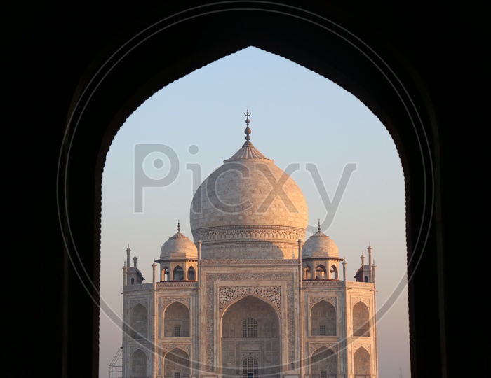 Taj Mahal through an Arch