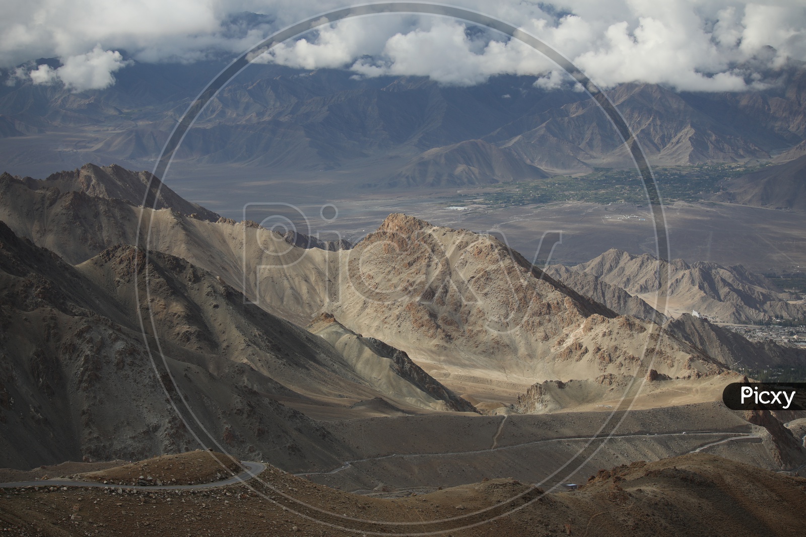 Beautiful Valley Views Of Leh with Sand Dunes and Mountains