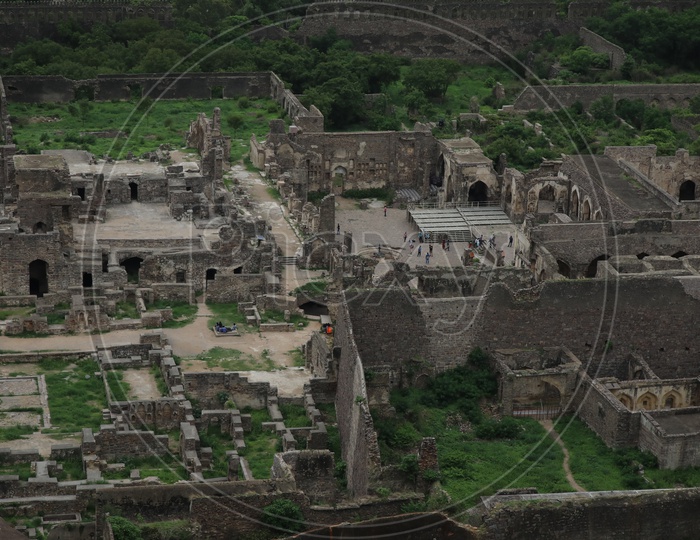 Landscape of Golconda Fort Architcture