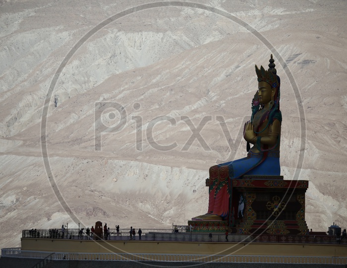 The Statue Of Avalokiteswara near Diskit Monastery in Nubra Valley