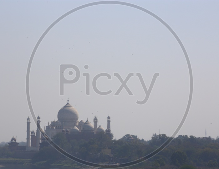 Taj Mahal View From Agra Fort