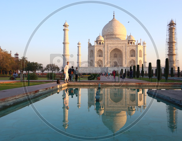 Taj Mahal with beautiful water reflection