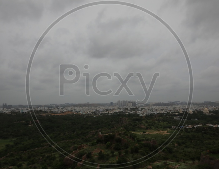 City view from Golconda Fort / Hyderabad City View