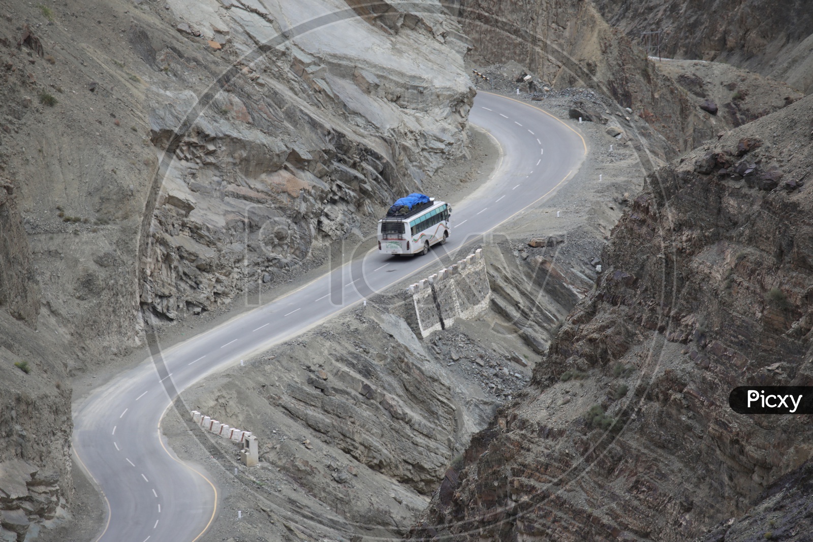 Transport Vehicles On The Roads of Leh