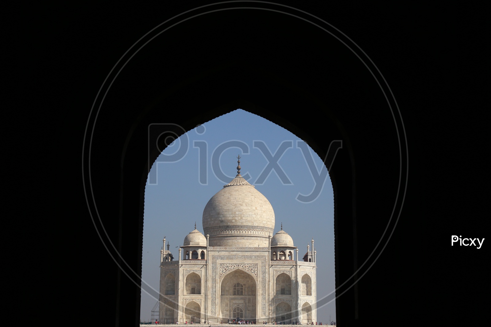 A Beautiful Composition Shot Of  Taj Mahal