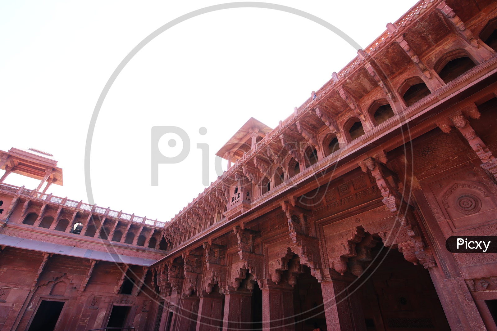 Architectural Views Of Agra Fort Representing The Islamic Architecture