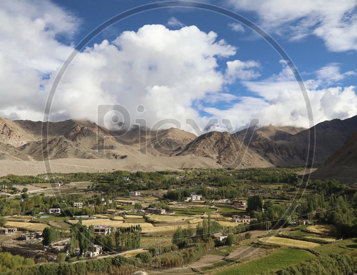 Beautiful Landscape of Snow Capped Mountains,leh