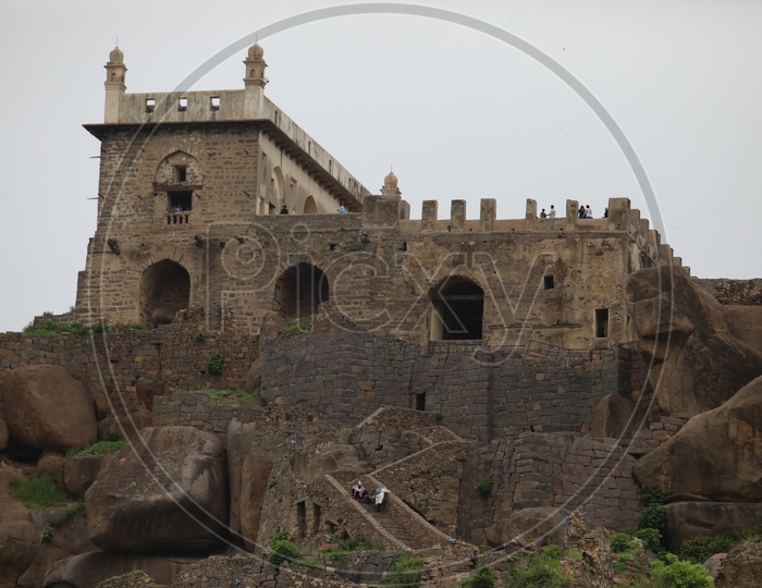 Top of  Iconic Golconda Fort
