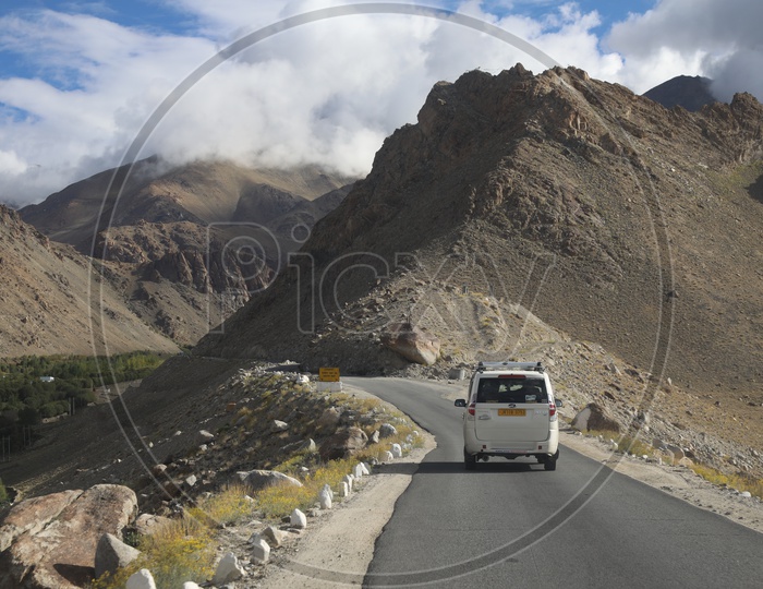 Vehicles On The Roads of Leh
