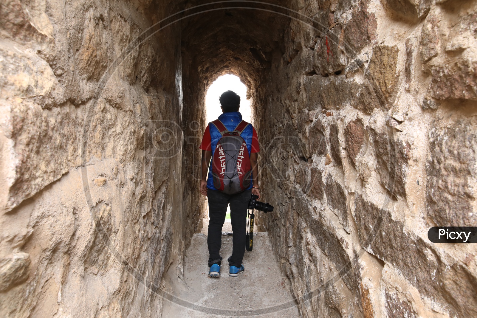 Photographer Exploring Golconda fort