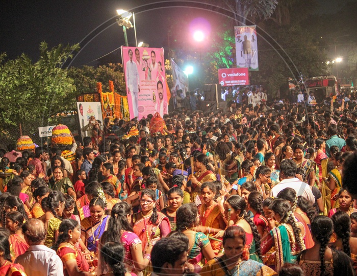 Batukamma Celebrations at Hussain Sagar, Hyderabad