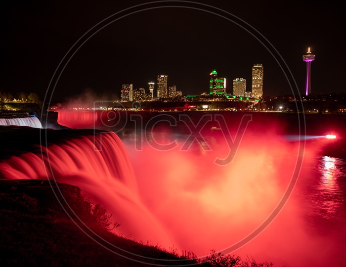 Night View of Niagara Falls