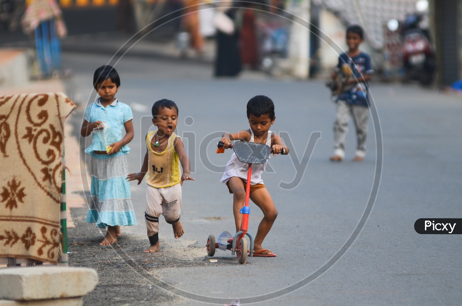 Children, street, playing, childhood