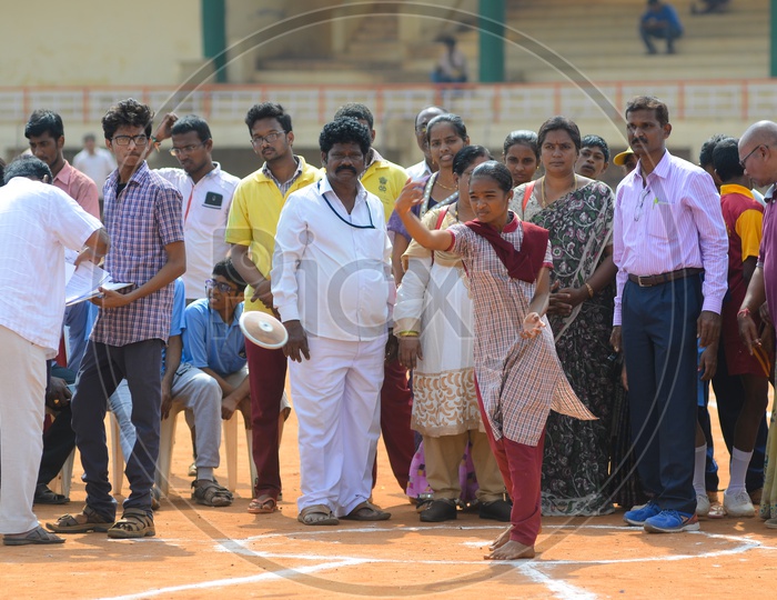 Disabled state sports and cultural competitions, shot put throw