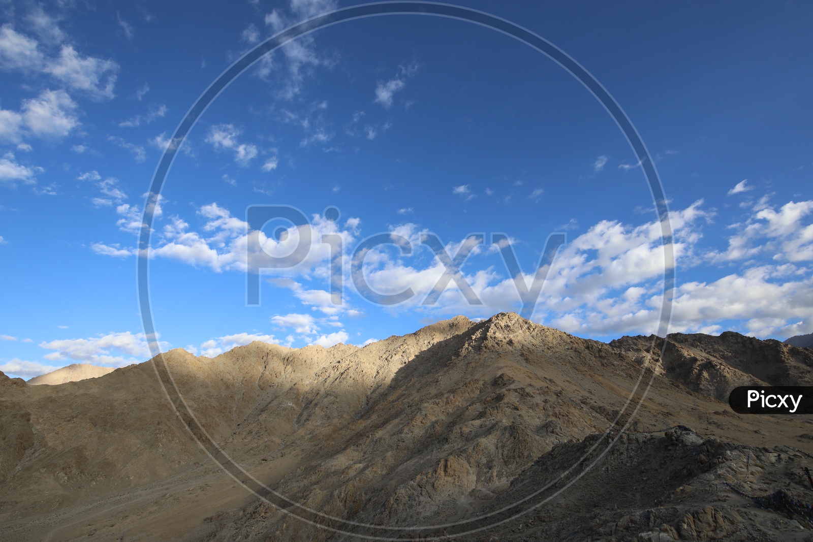 Landscape of beautiful Mountains of Leh with blue sky