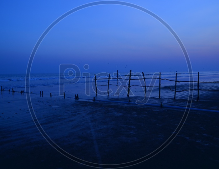 A Beautiful View Of Surya Lanka Beach in Blue Hour