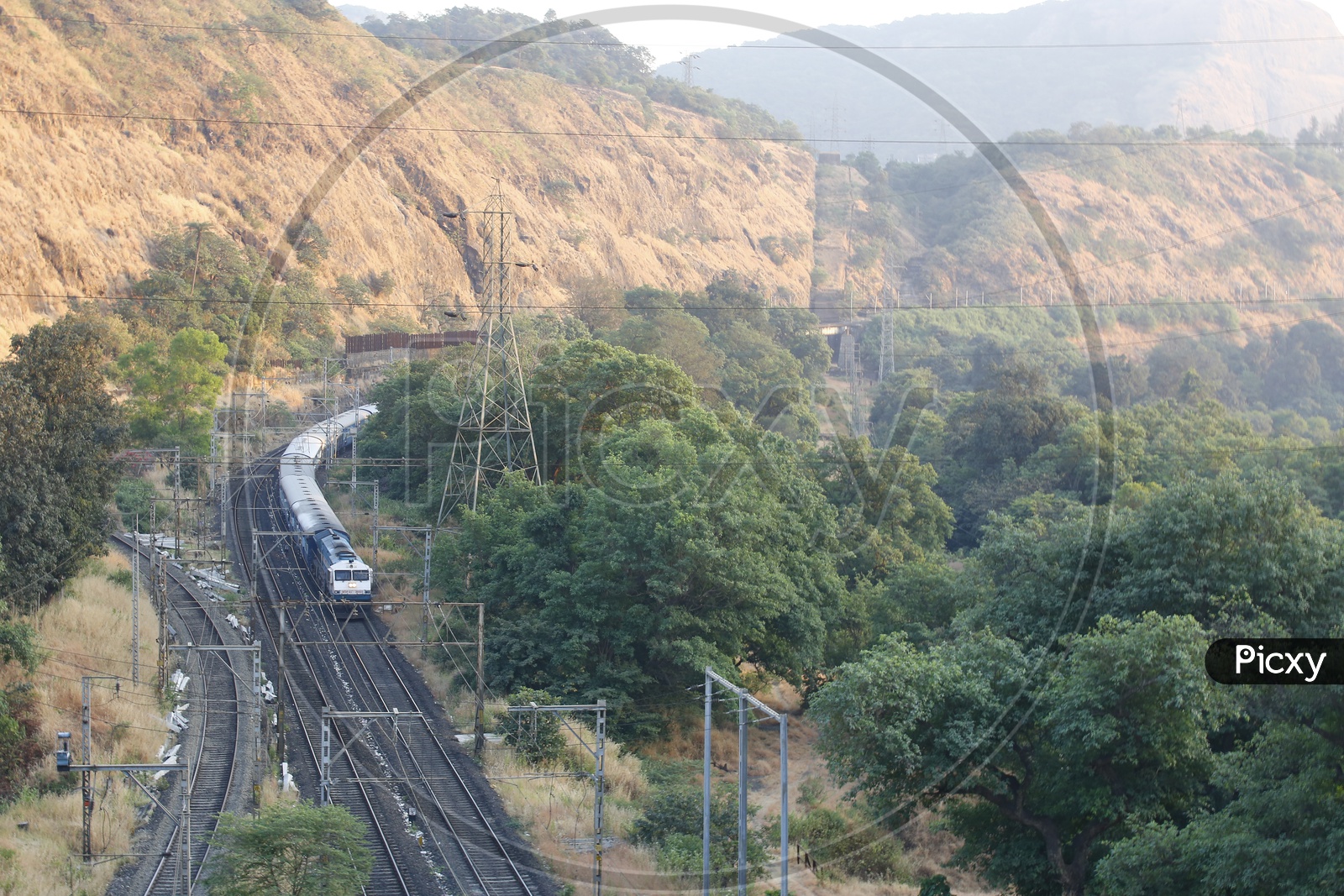 A Train in The Valleys Of Lonavala hills