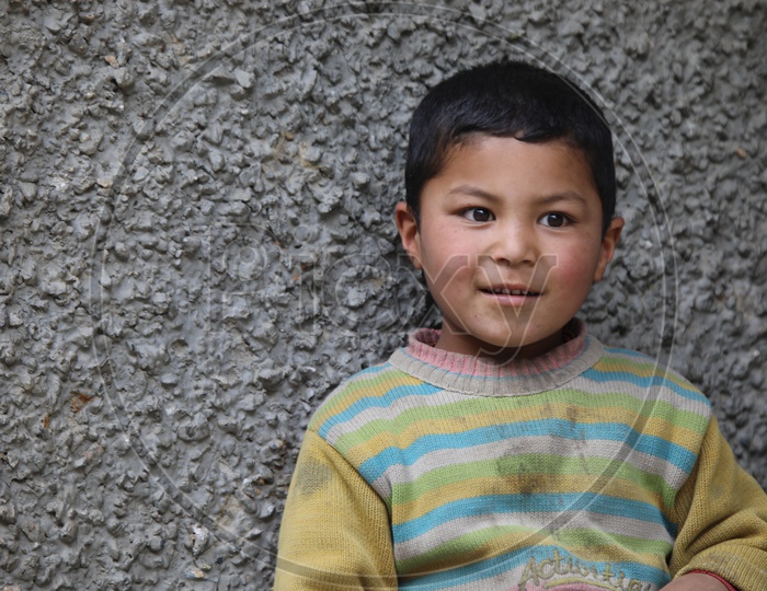 Portrait Of a Boy Child In Leh
