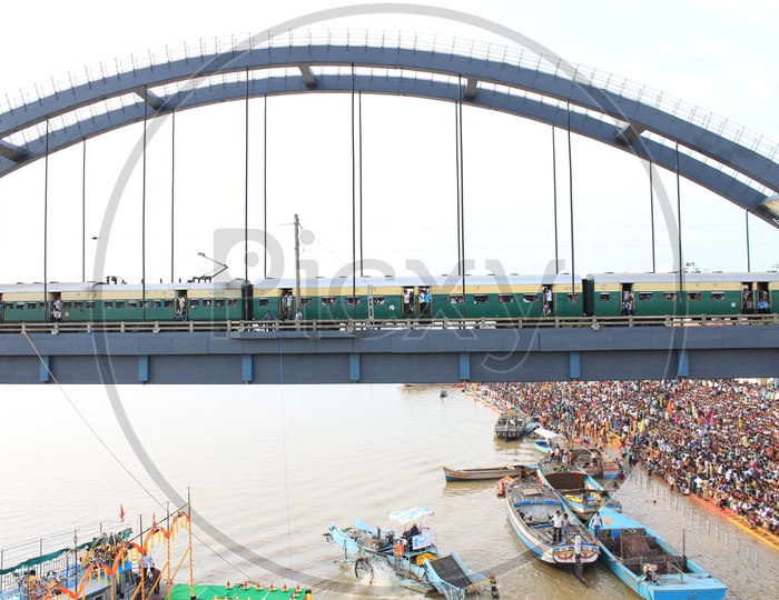 A Beautiful Composition Shot Of rajahmundry Bridge