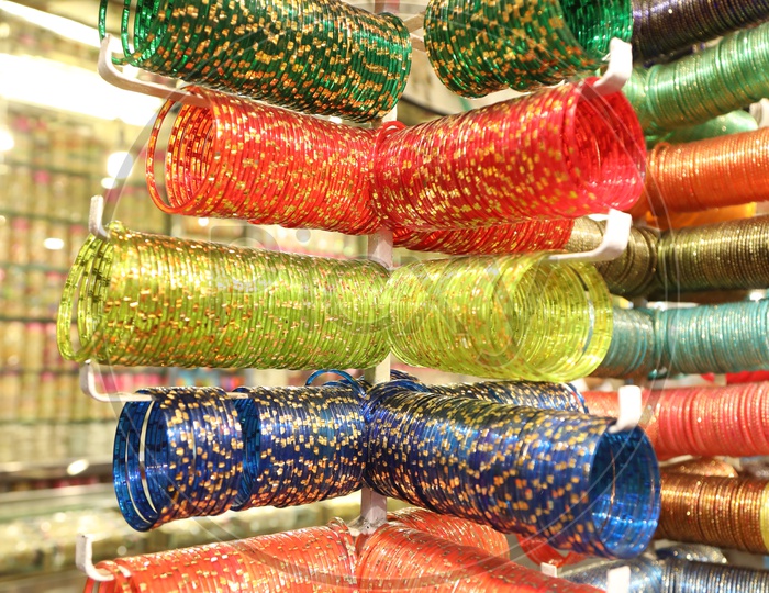 Colorful bangles on the streets near Charminar