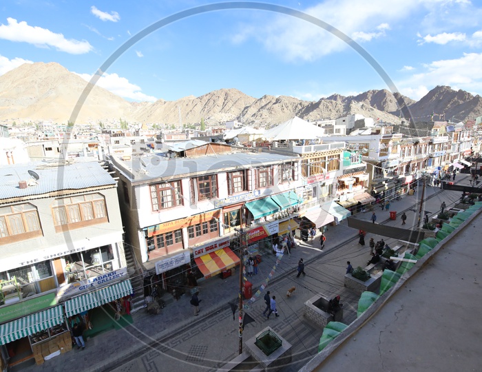 A Composition Shot Of Houses In a  Village  Of Leh