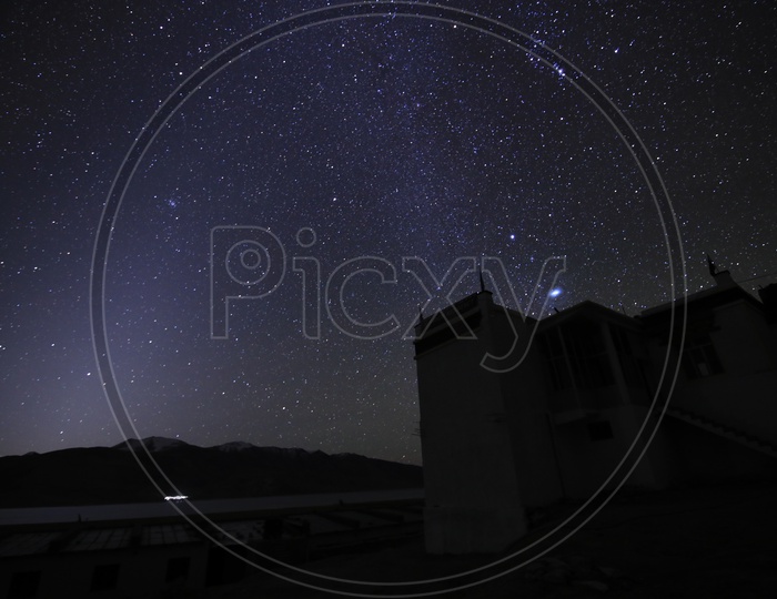 Milkyway Photography Shots Showing The Stars in the Night in The Valleys Of Leh