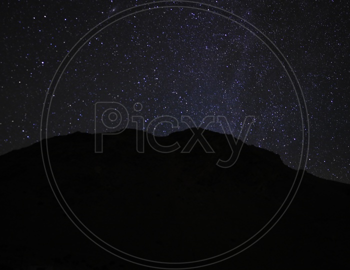 Milkyway Photography Shots Showing The Stars in the Night in The Valleys Of Leh
