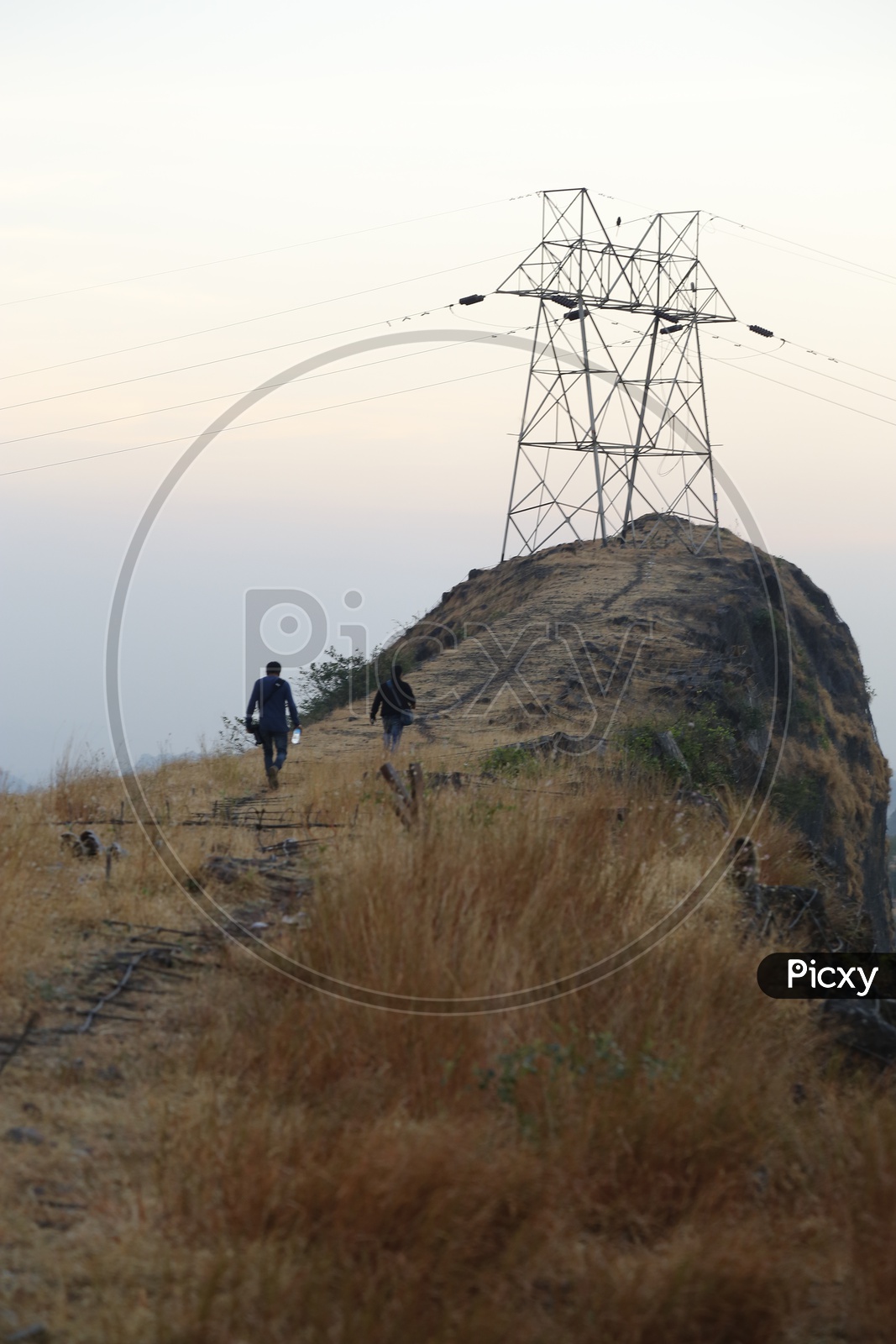 An Electricity High Tension Pole on The Hill Top Of Lonavala