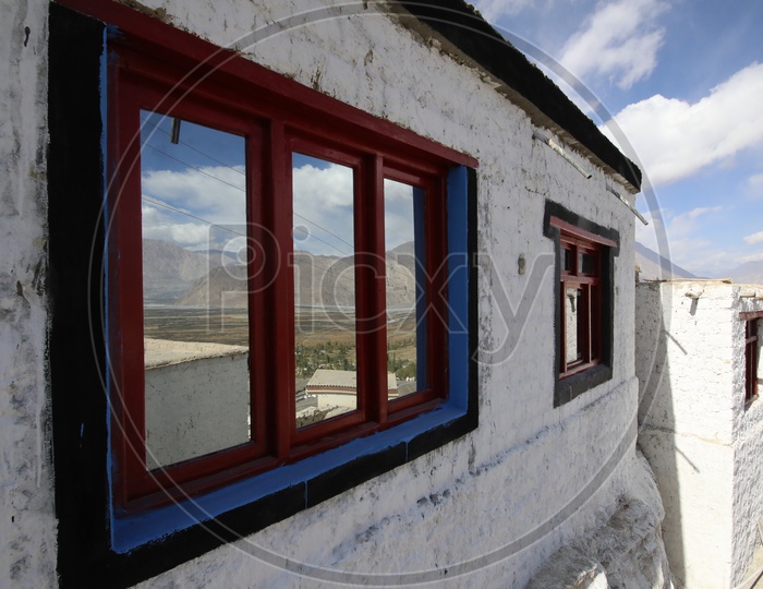 Inside Views Of Buddhist Temples In Leh