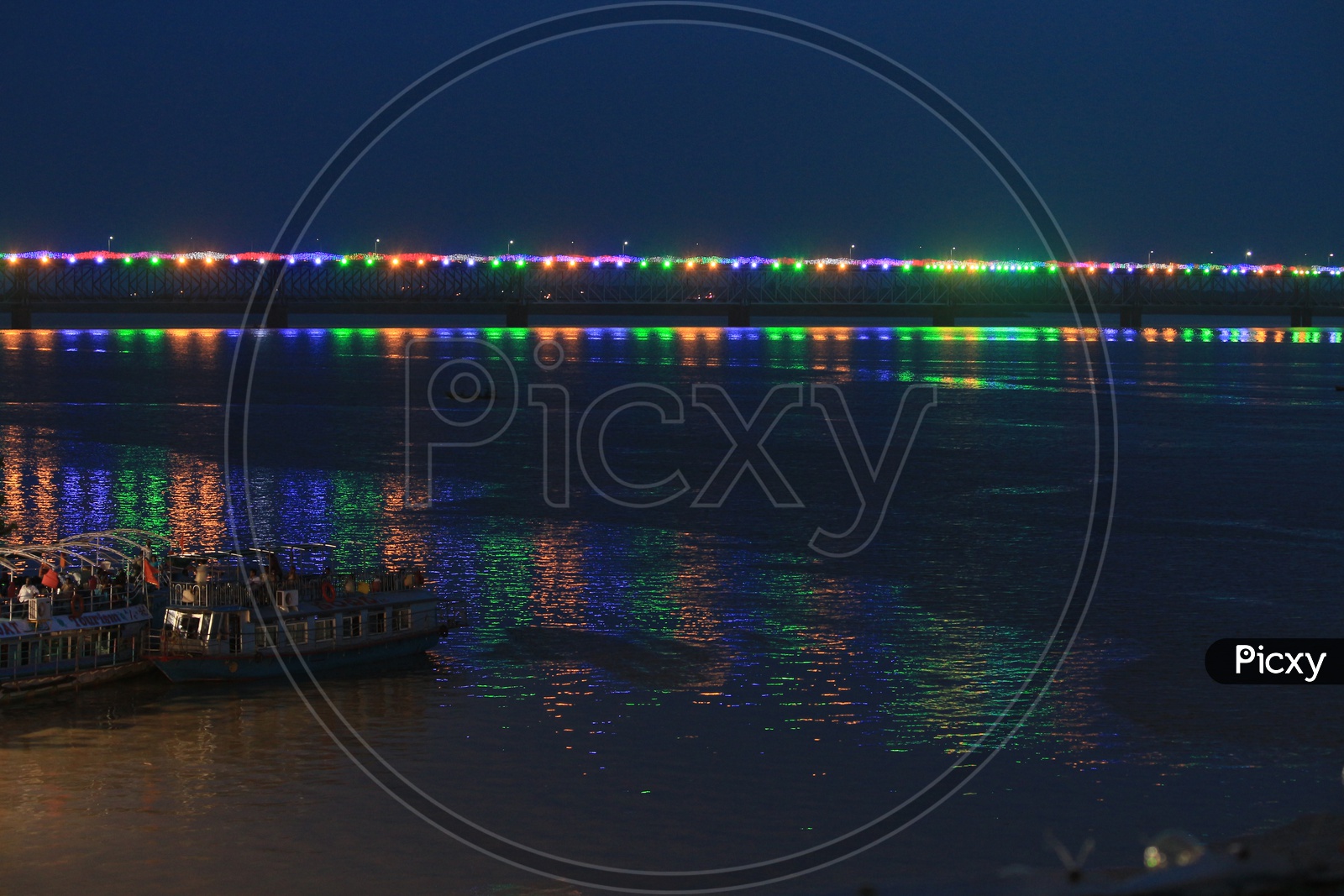 Rajahmundry Bridge in Night Time