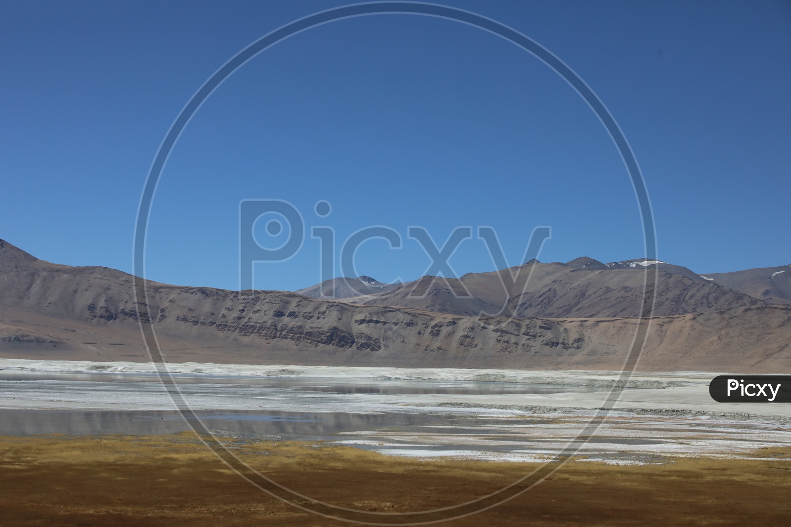 A Beautifu View Of Sand Dunes and River valleys In Leh