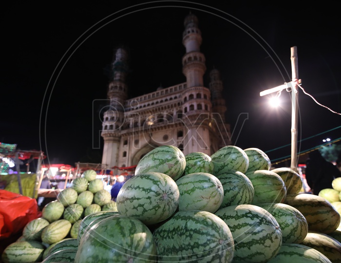 A Watermelon Vendor at Charminar